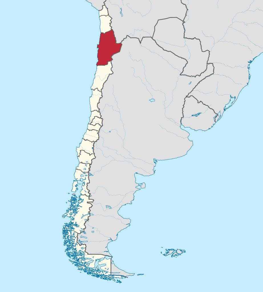 Kaart antofagasta Tšiili