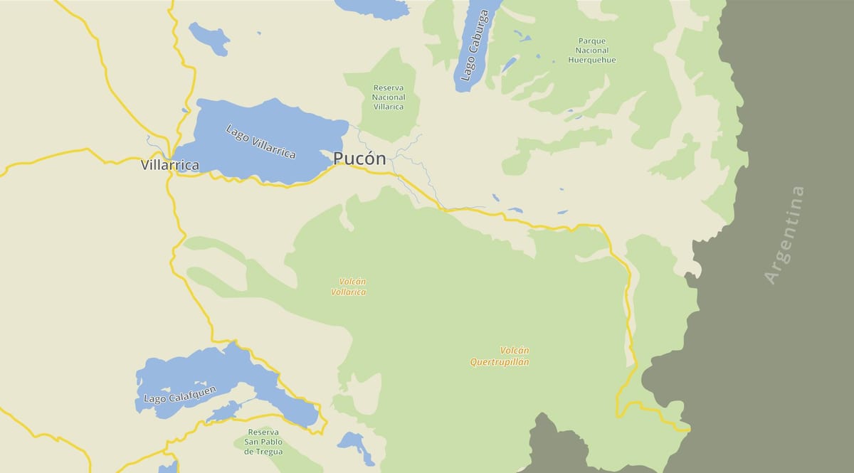 Kaart pucon Tšiili