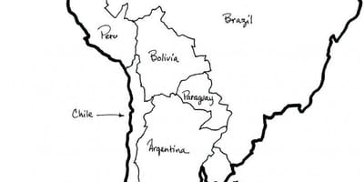 Kaart Tšiili outlin